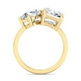 thumbnail image 4 of Kylie - Toi Et Moi Pear & Emerald Moissanite - Lab Diamond Engagement Ring, 4 of 5