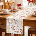 thumbnail image 5 of Orange Botanical Table Runner 36 Inches, Watercolor Spring Floral Summer Leaf Bed Runner Dresser Scarves Tabletop for Indoor Outdoor Parties/Ceremony/Banquet, 13"x 36", 5 of 8