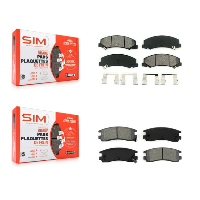 SIM Front Rear Semi-Metallic Brake Pads Kit for Car Chevrolet Impala Buick LaCrosse Allure Monte Carlo KSM-100537