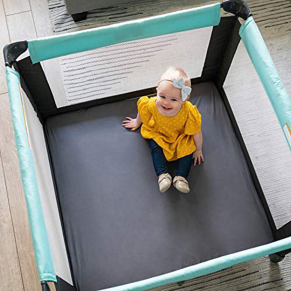 SheetWorld Fitted 100% Cotton Jersey Pack N Play Sheet Fits Graco Square Play Yard 36 x 36, Dark Grey