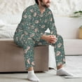 thumbnail image 7 of Goofa Hedgehogs and Flowers for 2-piece Loungewear Set Men’s Sleepwear Set Soft PJs Cozy loungewear Comfy Sleep Set Winter Pajamas-XX-Large, 7 of 7