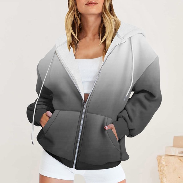 Sudadera con capucha de manga larga para mujer, informal, con capucha, holgada, de manga larga, para exteriores y chaquetas