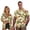 A-Green Hummingbird, variant on Hibiscus Pineapple Couples Matching Outfits Men's Short Sleeve Shirt Soft Workwear Summer Hawaiian Blouse Tops and Women's Button Up Shirt Collared Tropical Tops