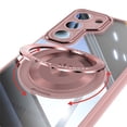 thumbnail image 5 of Designed for Samsung Galaxy S23 Crystal Clear Back Case, Luxury Case with Lens Protector Drop Protective Magnetic Rotating Ring Kickstand Shockproof Thin Fit Phone Case Cover, Pink, 5 of 7