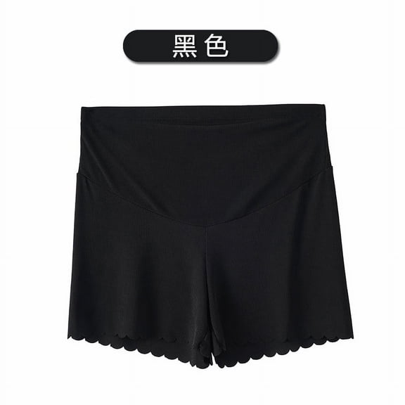 IDEANATEGRATE Maternity Shorts for Pregnancy Women, Black Over Belly Support, Comfortable Stretchy Fit, 1 Pack, Size 36x35x0.1 CM
