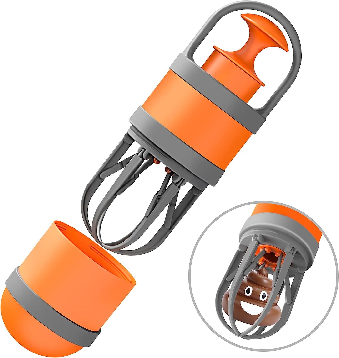 ODYSITE Pooper Scooper Portable Size, Six Claws Dog Poop Scooper with