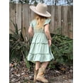 thumbnail image 6 of Arshiner Girl's Summer Dress Ruffle Sleeve Tiered Casual Party Dresses with Pockets, 6 of 6