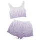thumbnail image 4 of Conjunto de pijama de terciopelo de doble cara para mujer, para casa, invierno, 1 camiseta + 1 pantalón, camiseta y pantalón de poliéster., 4 of 6