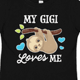 thumbnail image 4 of Inktastic My Gigi Loves Me with Sloth and Hearts Boys or Girls Toddler T-Shirt, 4 of 5