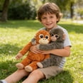 thumbnail image 3 of Punch Monkey Plush 9.8 Inch - Cute Monkey Stuffed Animal & Monkey Toy - Stuffed Monkey Plush Gift for Birthday Easter Christmas, 3 of 6