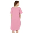 thumbnail image 3 of Inkmeso Nightgowns for WoMen's Short Sleeve W/ Round Neck Nightdress Jersey Tunic Loungewear, 3 of 7