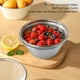 thumbnail image 4 of Colador Microporoso, Tazón De Acero Inoxidable 304 Juego Para Tazón De Colchera De Cocina Portátil De Plata De Arroz Frutal Con Tazón Para Batir Huevos, 4 of 7