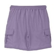thumbnail image 5 of GXWEA 5T Girls Clothes Boys Pajama Shorts Boy'S Casual Shorts Summer Classic Fit Elastic Waist Shorts With Pockets Purple 3-4 Years, 5 of 6