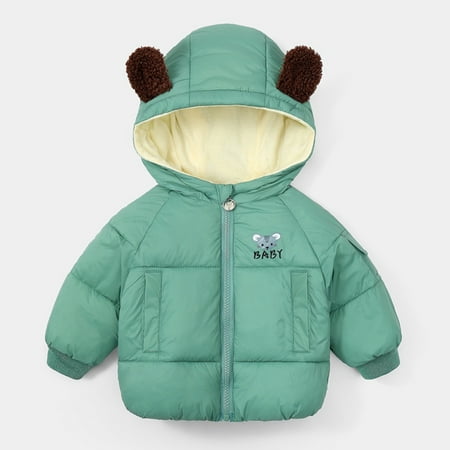 

Vikakiooze Toddler Boys Girls Hooded Down Jacket Kids Thicken Warm Winter Coat Outerwear