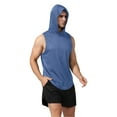 thumbnail image 4 of ZyeKqe Mens Hoodies Active Workout Hooded Tank Tops Sleeveless Athletic Running Trainning Cut off Muscle Gym Shirt, 4 of 10