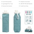 thumbnail image 2 of Collapsible Water Bottle Leakproof Valve Reuseable BPA Free Silicone Foldable Wa, 2 of 5
