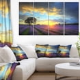 thumbnail image 1 of Stunning Sunset over Lavender Fields - Large Flower Canvas Wall Art, 1 of 3