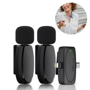 Wireless Mini Lavalier Microphone Audio Video Recording for Android/iPhone