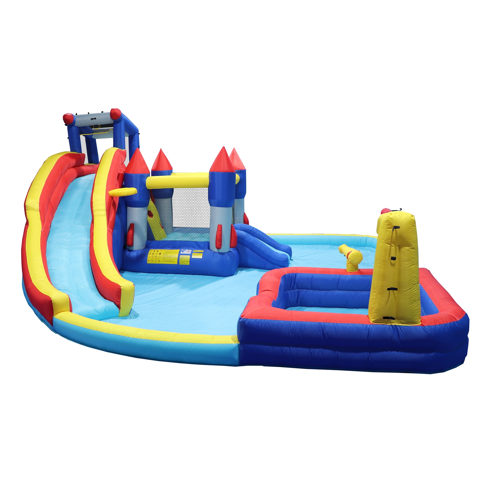 CIPACHO 10 in1 Yard Inflatables Water Slide Park for Kid, Outdoor Bouncy Castle with Blower, Splash Pool, Water Gun, Basketball, Climbing Wall, Dual Pools, Soccer, Bounce House for Backyard CIPACHO 10 in1 Yard Inflatables Water Slide Park for Kid, Outdoor Bouncy Castle with Blower, Splash Pool, Water Gun, Basketball, Climbing Wall, Dual Pools, Soccer, Bounce House for Backyard