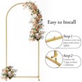 thumbnail image 5 of Broadfashion 200cm Gold Alloy Balloon Arch Backdrop Stand Rust-Proof Easy to Assemble, 5 of 8
