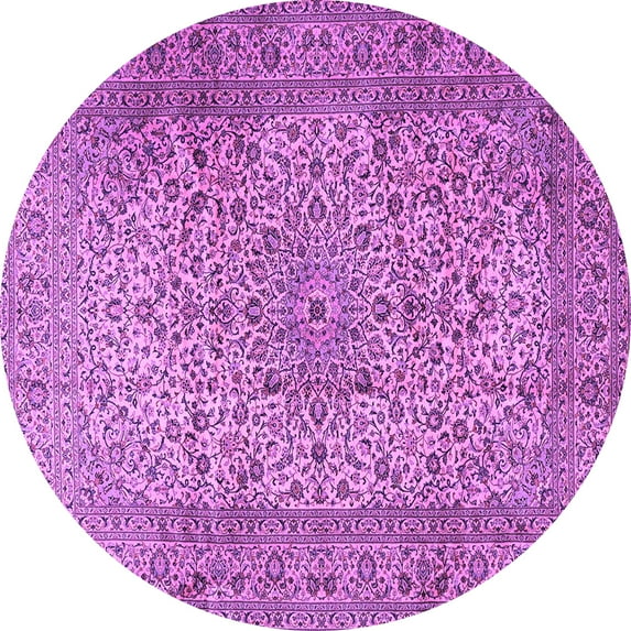 Ahgly Company Indoor Round Persian Purple Traditional Area Rugs, 7' Round