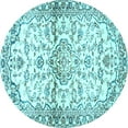 thumbnail image 1 of Ahgly Company Indoor Round Persian Light Blue Traditional Area Rugs, 6' Round, 1 of 4