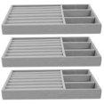 thumbnail image 1 of 3Pcs Jewelry Display Trays Trinket Organizer Tray Jewelry Showcase Display Tray, 1 of 4