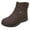 Brown, variant on Womens Snow Boots Fleece Lined Warm Winter Outdoor Shoes Waterproof Slip on Ankle Booties