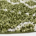 thumbnail image 3 of SAFAVIEH Arizona Teagan Geometric Shag Area Rug, Green/Ivory, 6'7" x 6'7" Round, 3 of 8