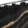 thumbnail image 3 of Black Gold Marble Pattern Shower Curtain 36"x72" ,Bathroom Decorative Shower Curtains Set with 12 Hooks,Modern Waterproof Washable Shower Curtain, 3 of 6