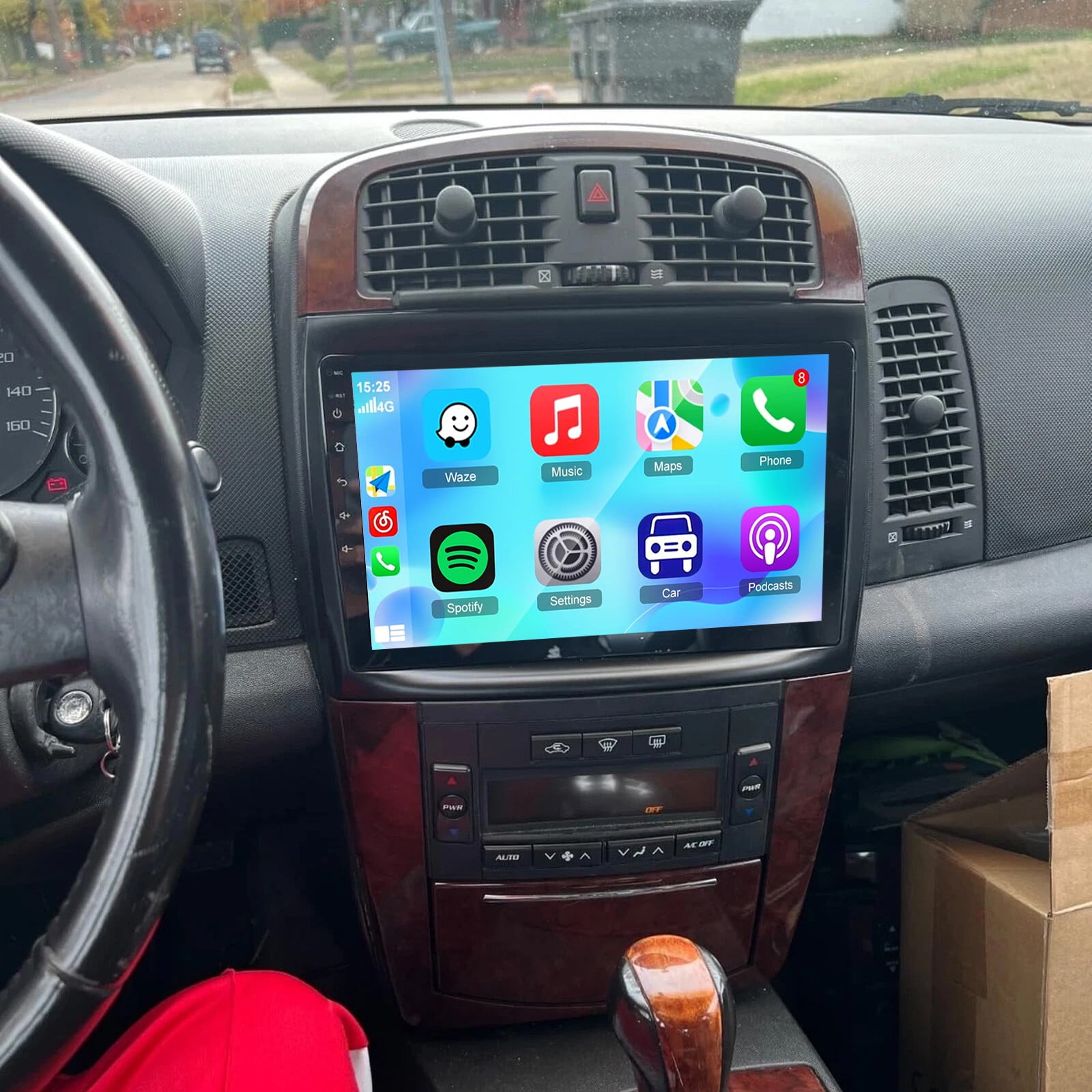10 Inch Touch Screen Radio for Cadillac SRX CTS 2003-2007, Android 14.0 Double Din Stereo Multimedia Receiver with CarPlay Android Auto Car Audio GPS Bluetooth Backup Camera 64G