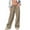 Khaki_01, variant on Admvng Sweatpants for Women Elastic Lace-Up Casual Solid Color High-Waisted Wide-Leg Yoga Pants, Size S-2XL
