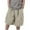 Khaki, variant on Leesechin Women Cargo Shorts Graphic Baggy Shorts Summer Bermuda Drawstring Wide Leg Short Pants with Pockets