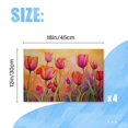 thumbnail image 2 of BaHomeck placemats Set of 4 Painting Of Tulips In Shades Of Pink And Orange Cotton Linen rectangle Placemats for Kitchen Dining Table Indoor,Outdoor,18*12inch, 2 of 4