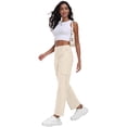thumbnail image 6 of JWD Womens Parachute Cargo Pants with Pockets Quick Dry Hiking Pants Lightweight Water-Resistant Baggy Joggers Light Apricot M, 6 of 7
