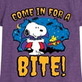 thumbnail image 3 of Peanuts - Snoopy Come In For A Bite - Toddler & Youth Girls Short Sleeve Graphic T-Shirt, 3 of 6
