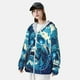 thumbnail image 3 of Fotbe Abstract Blue Skull Chaqueta con Protección Solar UPF 50+ para Hombre y Mujer, Camisa con Capucha y Bolsillos-3X-Large, 3 of 7
