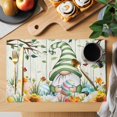 thumbnail image 2 of Easter Gnomes Placemats Set of 8, Spring Watercolor Eggs Flower Wood Grain Placemats for Dining Table, Place Mats for Kitchen Tabletop, Waterproof Wipeable Dining Table Mats Set, 2 of 9