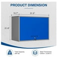 thumbnail image 3 of Metal Storage Cabinet Blue&Gray Wall Cabinets with Shelf and Locking Door - Wall Mounted Storage Cabinet for Garage Warehouse Home Office - Assembly Required, 3 of 8