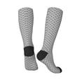 thumbnail image 4 of Fotbe Gray Plaid print Women's Men's Novelty Crew Socks Cotton Socks Knee High Socks for Walking,Running,Nurses,Pregnancy, 4 of 9