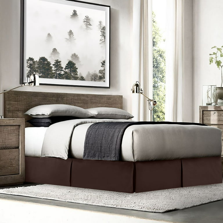 Chocolate brown shop bed skirt queen