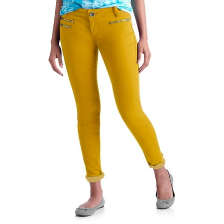 Red Rivet Juniors' 5 Pocket Colored Ankle Skinny Jeans with Zipper