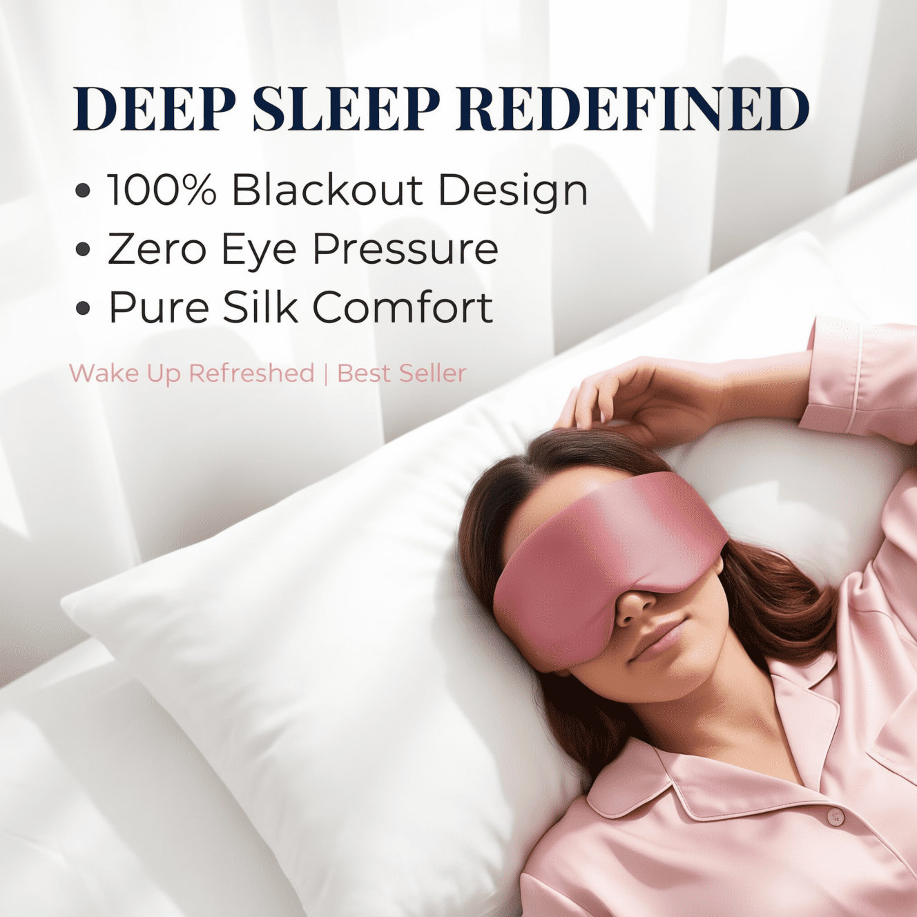 FACEMOON Silk Sleep Mask for Women and Men, Blackout, Eye Care, Travel