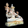 thumbnail image 4 of Shiva Statue Murti, Large 12 inches Shiv Idol, White Marble Mahadev Shankar Sculpture, Hindu Religious God Bholenath Figurine, Supreme Lord of Yoga & Meditation, Temple Pooja Housewarming Gift, 4 of 6