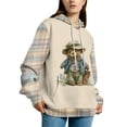 thumbnail image 2 of Innerwin Pull à Manches Longues pour Femmes, Sweat à Capuche en Polaire Imprimé Floral Décontracté Style-D m, 2 of 6