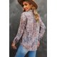 thumbnail image 1 of ABPHQTO Camisa De Mujer Manga Larga Botones Bolsillo Estampado Marrón, 1 of 5