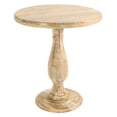 thumbnail image 1 of Pemberly Row Solid Mango Wood Pedestal Bar Table in Natural Finish, 1 of 5