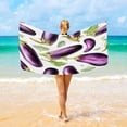 thumbnail image 3 of Eggplants Beach Towel Oversized Sandproof Absorbent Quick Dry Towels Adult for Travel Vacation Essentials, 3 of 7