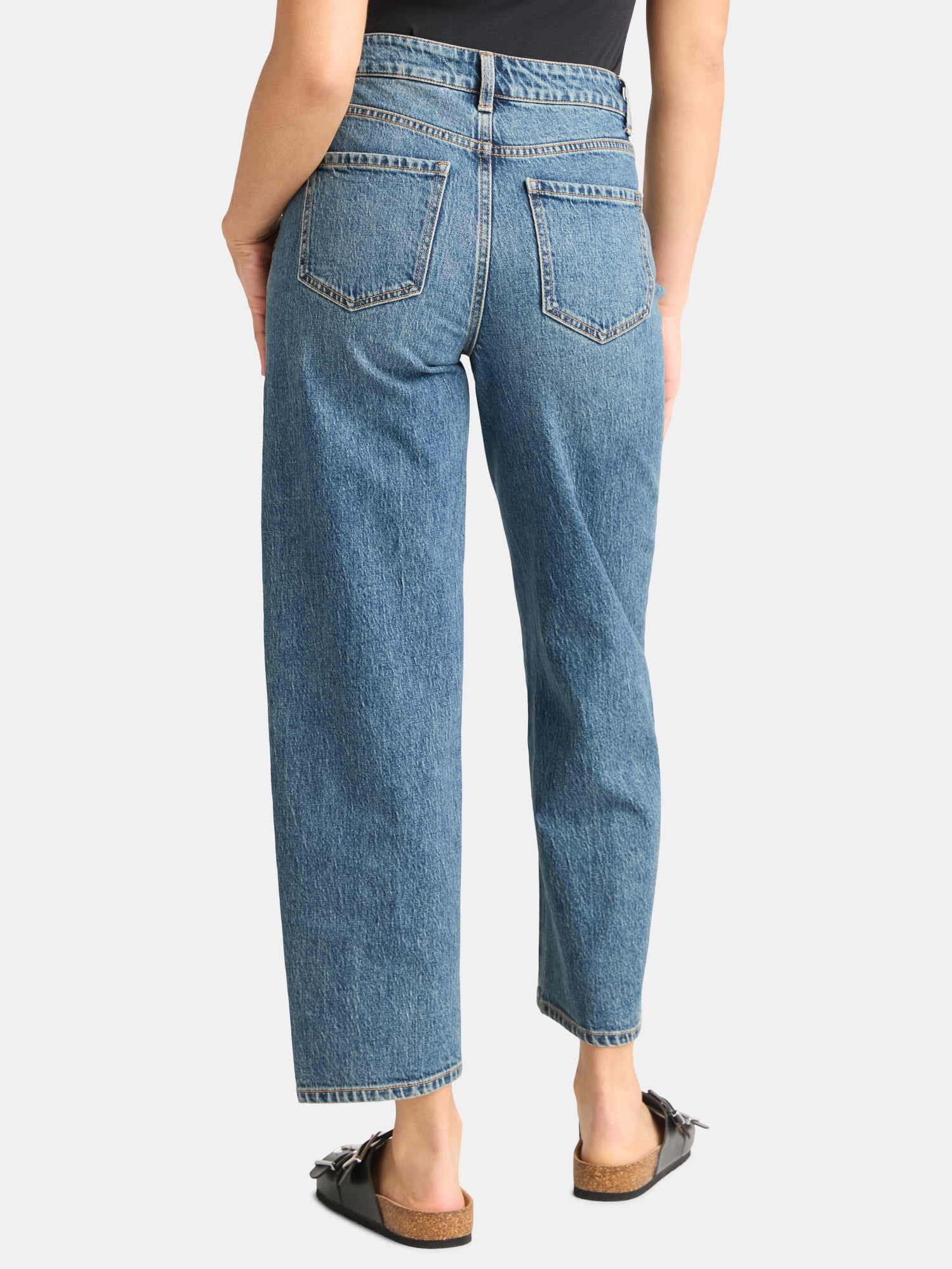 Time and Tru Women's High Rise Barrel Jean, 26.5" Inseam, sizes 2-20