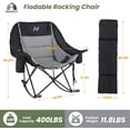 thumbnail image 5 of ABORON Oversized Rocking Camping Chair for Adults, 2 Pack Folding Outdoor Rocker with Cooler Bag & Cup Holder, Fully Padded High Back Lawn Recliner for Camping, Backyard, Patio, Supports 400 LBS, 5 of 8